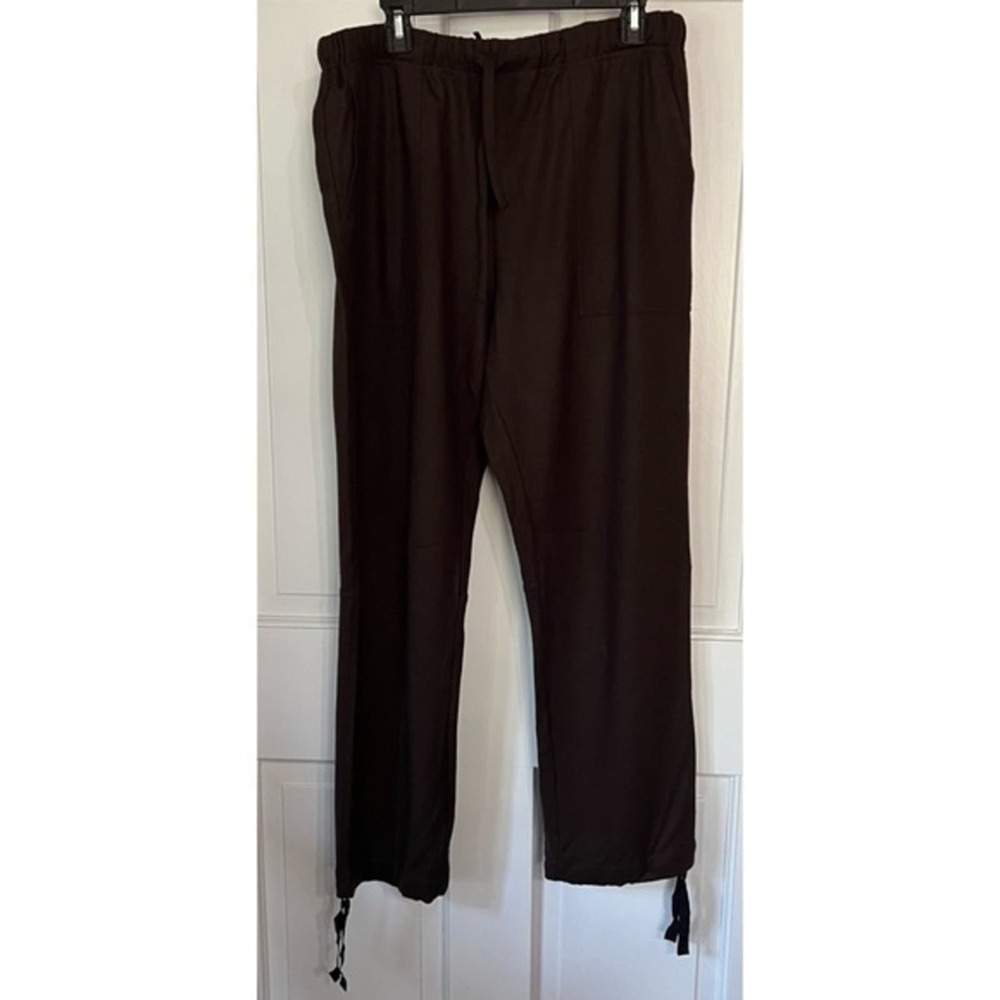 Rag & Bone Andre Chocolate Brown Wool Relaxed Fit Pants Size Large NWT - Picture 3 of 4